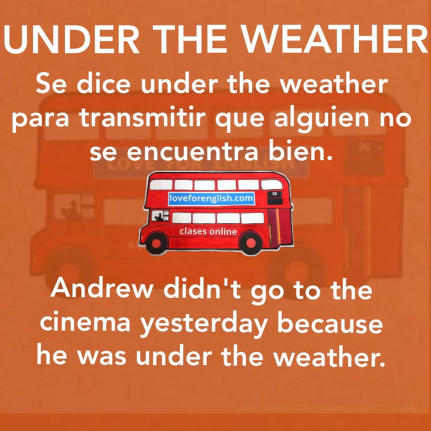 under the weather en español, como se dice en castellano unther the weather, english idioms, frases hechas en ingles